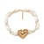 new retro Alloy love necklace Pearl chain occidental style diamond chain weave lady clavicle chain