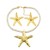 occidental style trend summer wind starfish necklace starfish earrings set fashion wind Alloy pendant clavicle