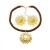 fashion wind Alloy sun pendant necklace earrings set occidental style personality all-Purpose wind woman