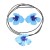 flowers petal necklace earrings set