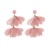 flowers temperament tassel Cloth earrings handmade samll color geometry Round petal Earring occidental style