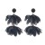 flowers temperament tassel Cloth earrings handmade samll color geometry Round petal Earring occidental style