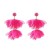 flowers temperament tassel Cloth earrings handmade samll color geometry Round petal Earring occidental style