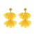 flowers temperament tassel Cloth earrings handmade samll color geometry Round petal Earring occidental style