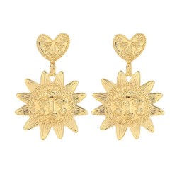 personality trend brief sun flower pendant love earring exaggerating earrings ..