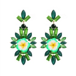 flowers color Rhinestone pendant luxurious banquet earrings womanearrings