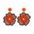  handmade Cloth flowers beads temperament all-Purpose earrings woman
