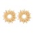 occidental style three-dimensional textured sun flower earrings  brief elegant more hollow ear stud