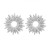 occidental style three-dimensional textured sun flower earrings  brief elegant more hollow ear stud