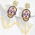  Halloween handmade beads head earrings  fashion exaggerating tassel skull earring