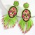  Halloween handmade beads head earrings  fashion exaggerating tassel skull earring