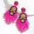  Halloween handmade beads head earrings  fashion exaggerating tassel skull earring