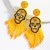  Halloween handmade beads head earrings  fashion exaggerating tassel skull earring