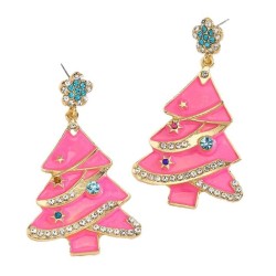 new christmas series lovely earrings  christmas tree sweet woman diamond Earri..