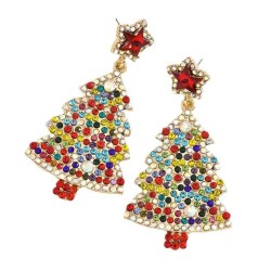 temu christmas fashion colorful diamond beads earrings   personality christmas..