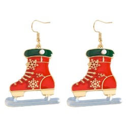 occidental style christmas creative earrings  unique snowflake lovely bow pers..