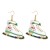 occidental style christmas creative earrings  unique snowflake lovely bow personality Earring