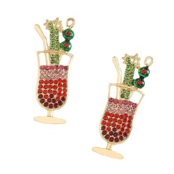  occidental style fresh color personality earrings  creative color diamond Ear..