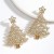 christmas tree hollow fashion earrings  personality Five-pointed star diamond earring