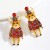 temu christmas lovely fawn  personality  cartoon Santa Claus diamond Pearl fashion earrings