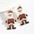 temu christmas lovely fawn  personality  cartoon Santa Claus diamond Pearl fashion earrings