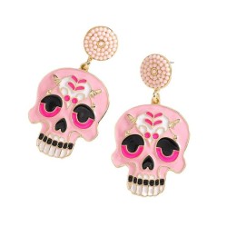 occidental style Halloween beads earrings  creative enamel Alloy skull earring