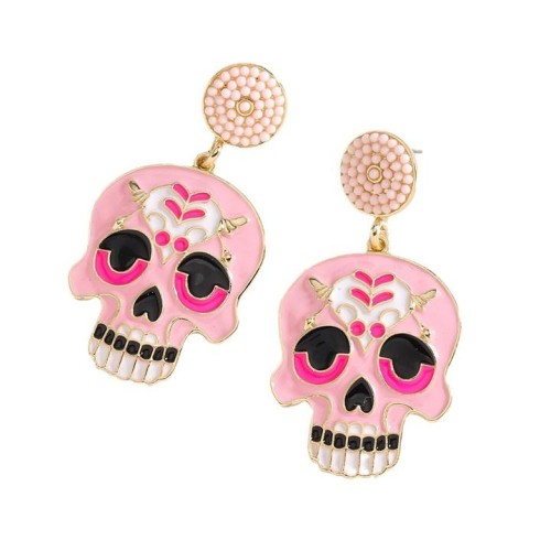 occidental style Halloween beads earrings  creative enamel Alloy skull earring