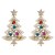  occidental style christmas series fashion christmas tree earrings  colorful diamond hollow Five-pointed star e