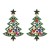  occidental style christmas series fashion christmas tree earrings  colorful diamond hollow Five-pointed star e