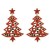  occidental style christmas series fashion christmas tree earrings  colorful diamond hollow Five-pointed star e