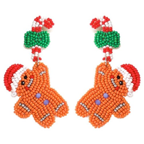 occidental style christmas lovely christmas earrings  handmade weave beads christmas Earring