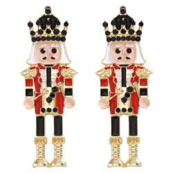 occidental style christmas personality earrings  lovely enamel cartoon ear stu..