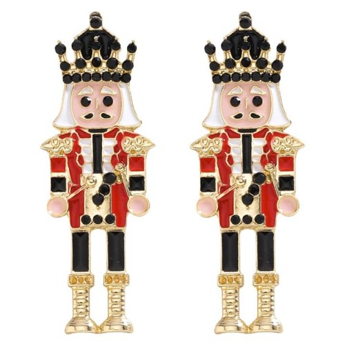 occidental style christmas personality earrings  lovely enamel cartoon ear stud