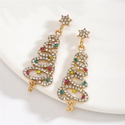 occidental style christmas Five-pointed star diamond earrings  fashion christm..
