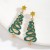 occidental style christmas Five-pointed star diamond earrings  fashion christmas tree high Earring