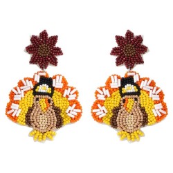 personality creative earrings  handmade weave beads lovely cartoon Earring