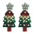 occidental style personality handmade beads christmas tree earring  christmas series diamond earring