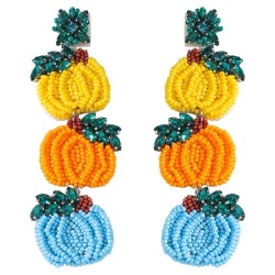 occidental style Halloween fashion three samll long style earrings  new handmade beads diamond earring