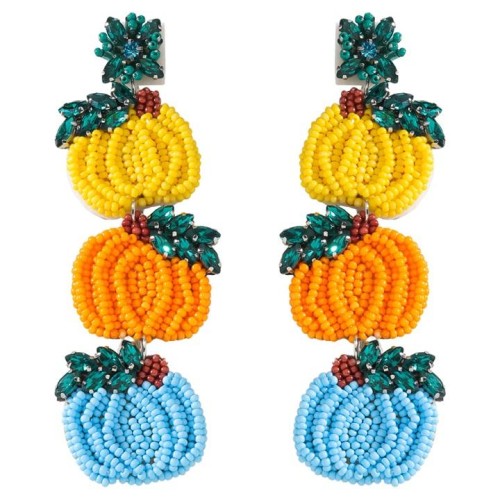 occidental style Halloween fashion three samll long style earrings  new handmade beads diamond earring