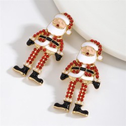 occidental style christmas Santa Claus diamond earrings  christmas fashion sam..