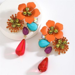 fashion flowers personality diamond earring  samll drop earrings