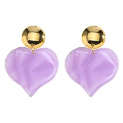  color high resin love earrings  fashion fresh sweet earring