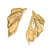 same style occidental style exaggerating three-dimensional leaves earrings  fashion asymmetry high ear stud