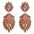 occidental style fashion wind leaves colorful diamond earrings high lady wedding fully-jewelled Earring