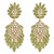 occidental style fashion wind leaves colorful diamond earrings high lady wedding fully-jewelled Earring