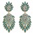 occidental style fashion wind leaves colorful diamond earrings high lady wedding fully-jewelled Earring