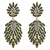occidental style fashion wind leaves colorful diamond earrings high lady wedding fully-jewelled Earring
