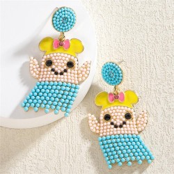 occidental style color enamel beads Modeling earring lovely Halloween woman