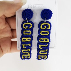  handmade weave beads Word Earring personality color diamond Word earrings wom..