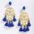 occidental style Bohemian style Alloy pattern geometry tassel long style earrings high tassel Earring
